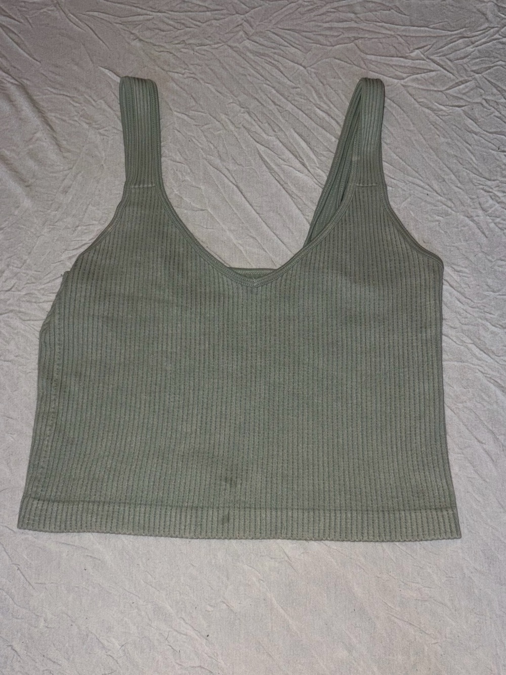 Sage green ribbed tank top size s